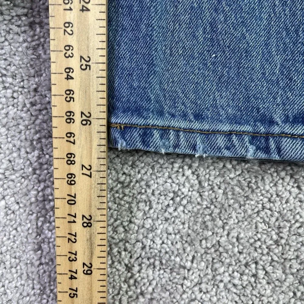 Levi’s 501 Jeans Women’s 24X26 Blue Skinny Mid-Rise Medium Wash Button Fly - Picture 12 of 14